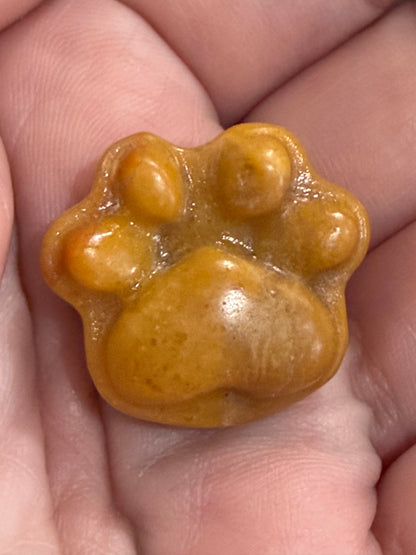 Paw Print Mini Crystal Carvings – Various Materials | 3cm