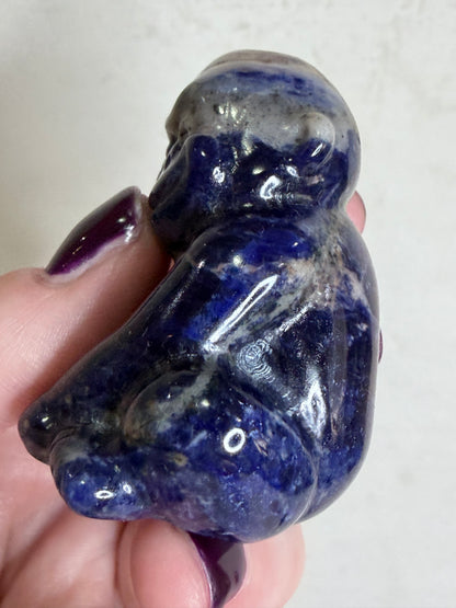 Sodalite Monkey Carving – 5cm