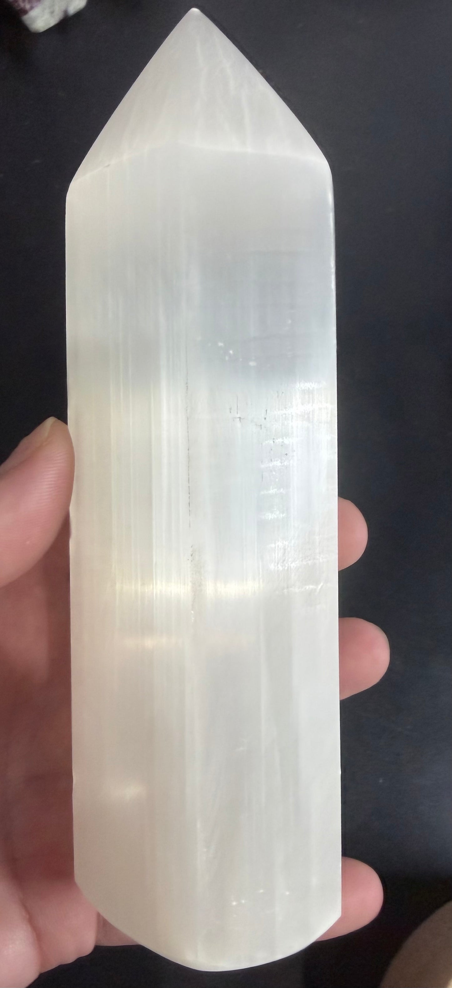 Selenite Crystal Tower with USB Light Base – 15.5cm | 500g