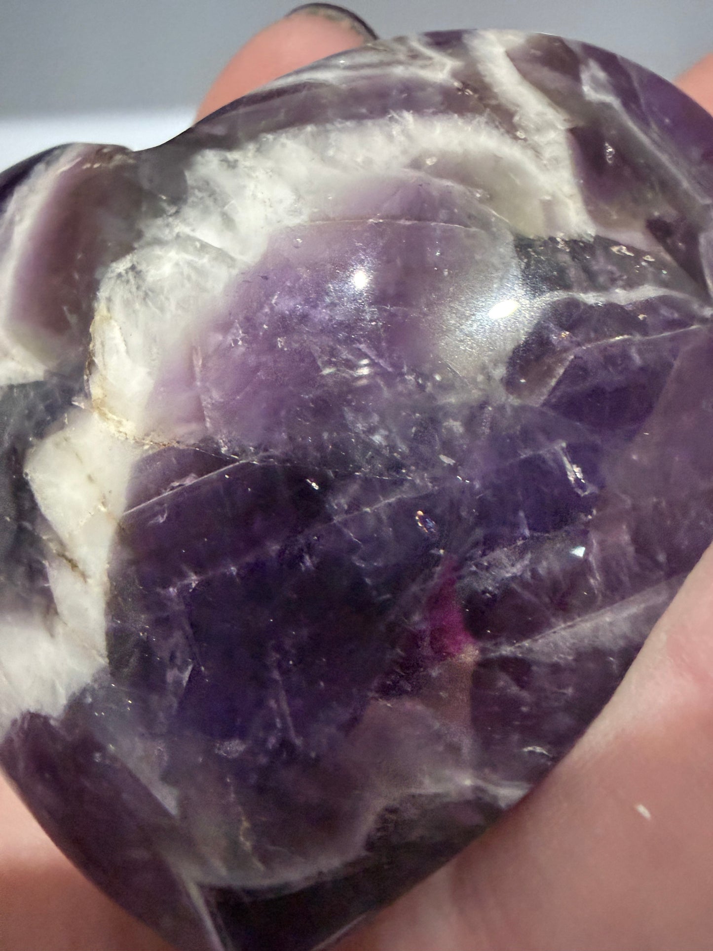 Chevron Amethyst Heart B