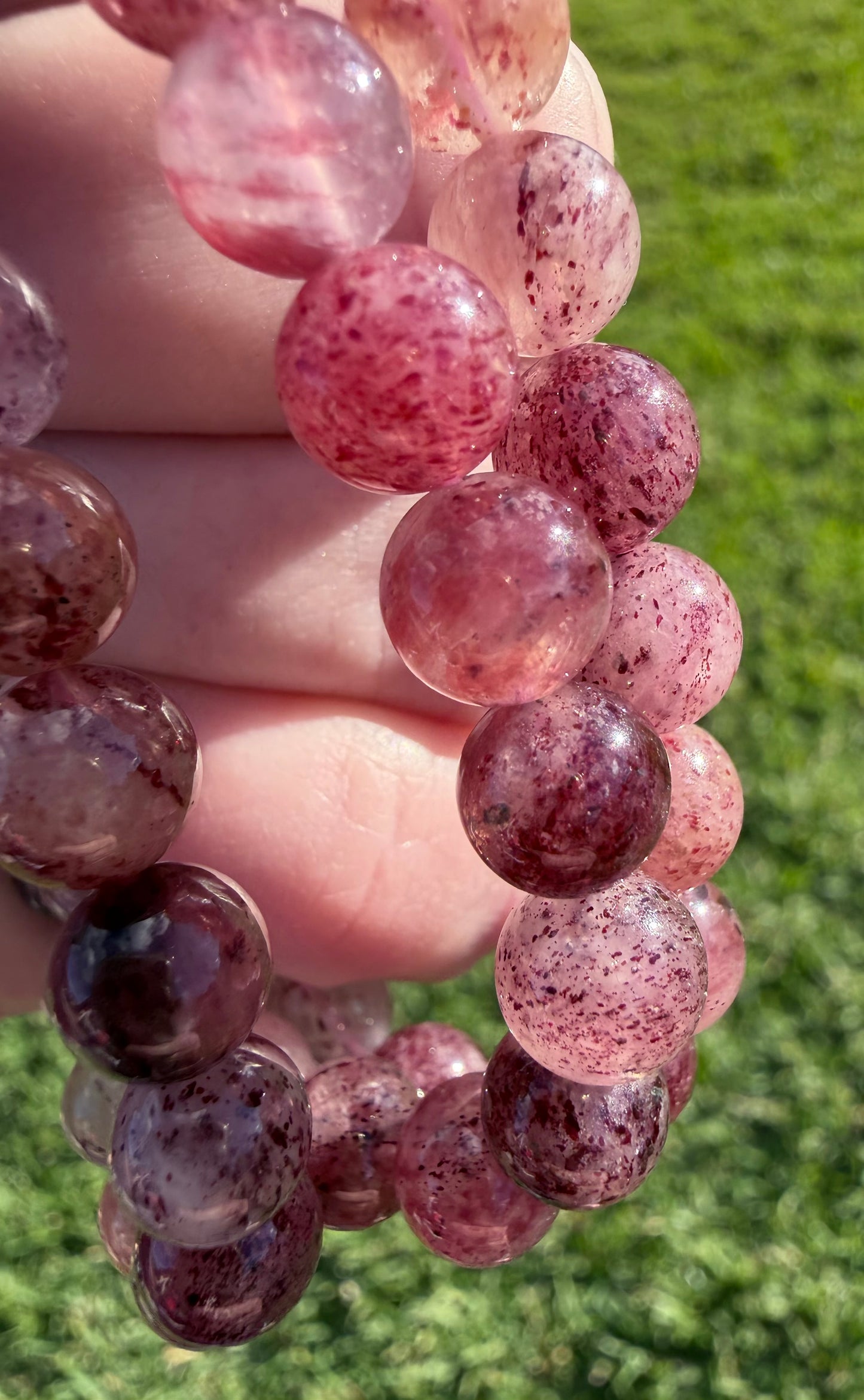 High Quality 8mm Strawberry Quartz Bracelet