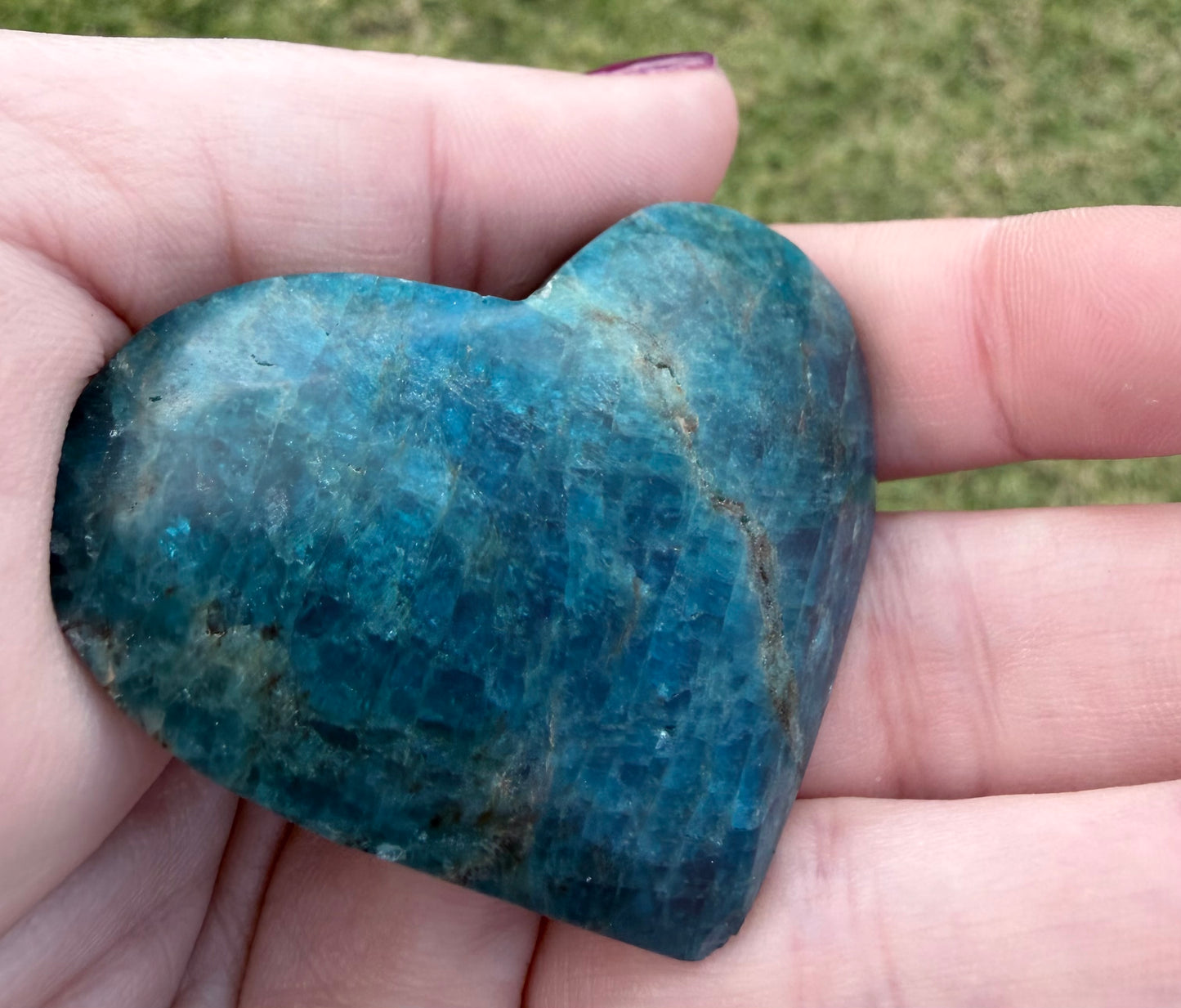 Blue Apatite Heart