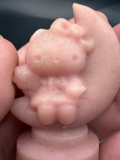 Hello Kitty Pink Opal Carving – 5.5cm