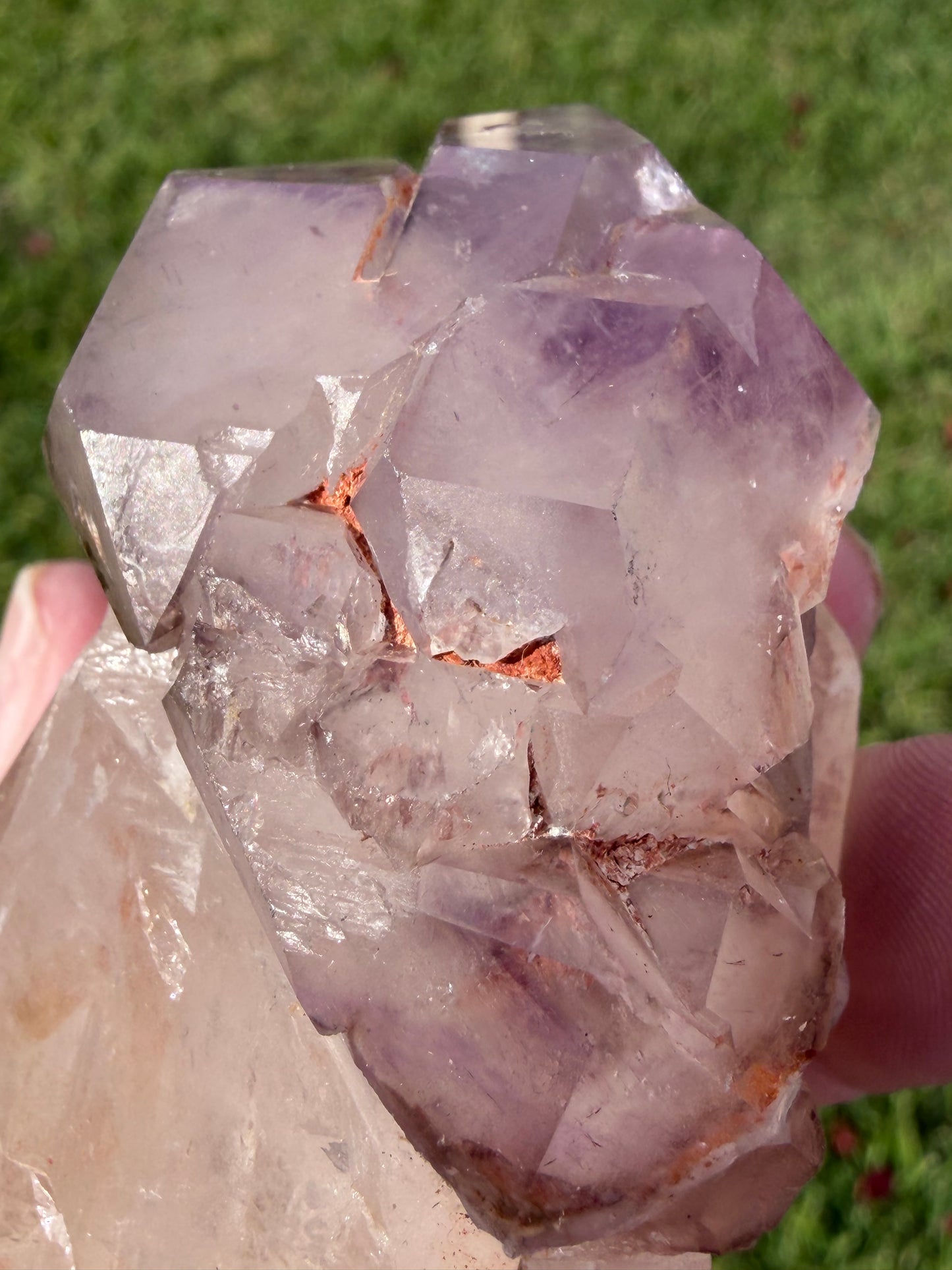 Large Included Amethyst Cluster Point– 215g | 8.5cm