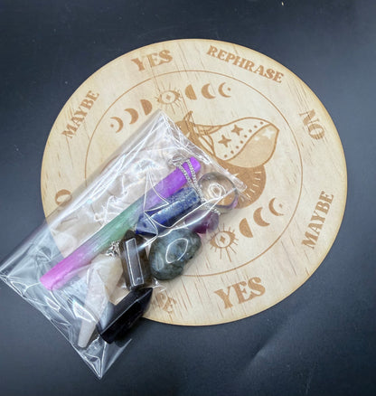 Crystal Pendulum Divination Grid – Intuition & Clarity Starter Set - Crystal wonderland By Lisa