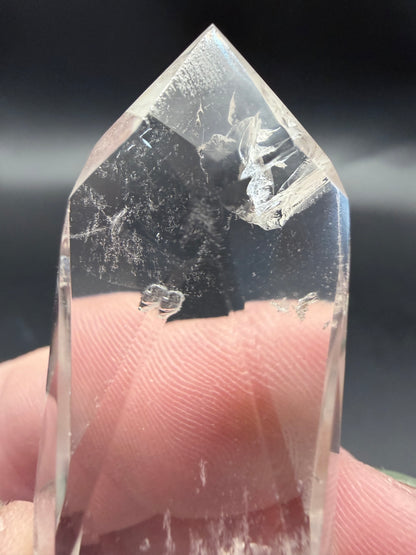 Clear Quartz Polyhedron on Rotating Stand