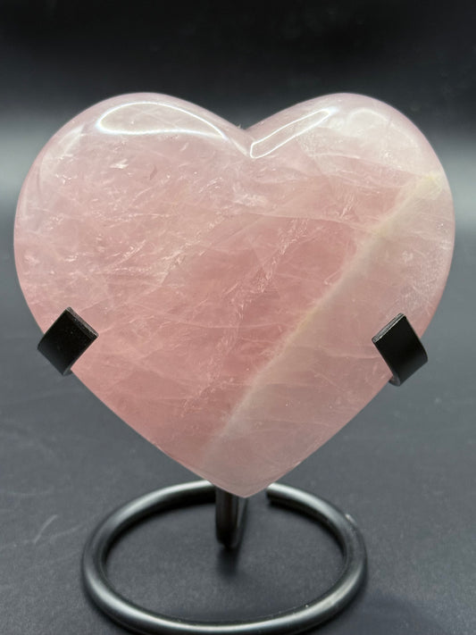 Rose Quartz Heart from Madagascar