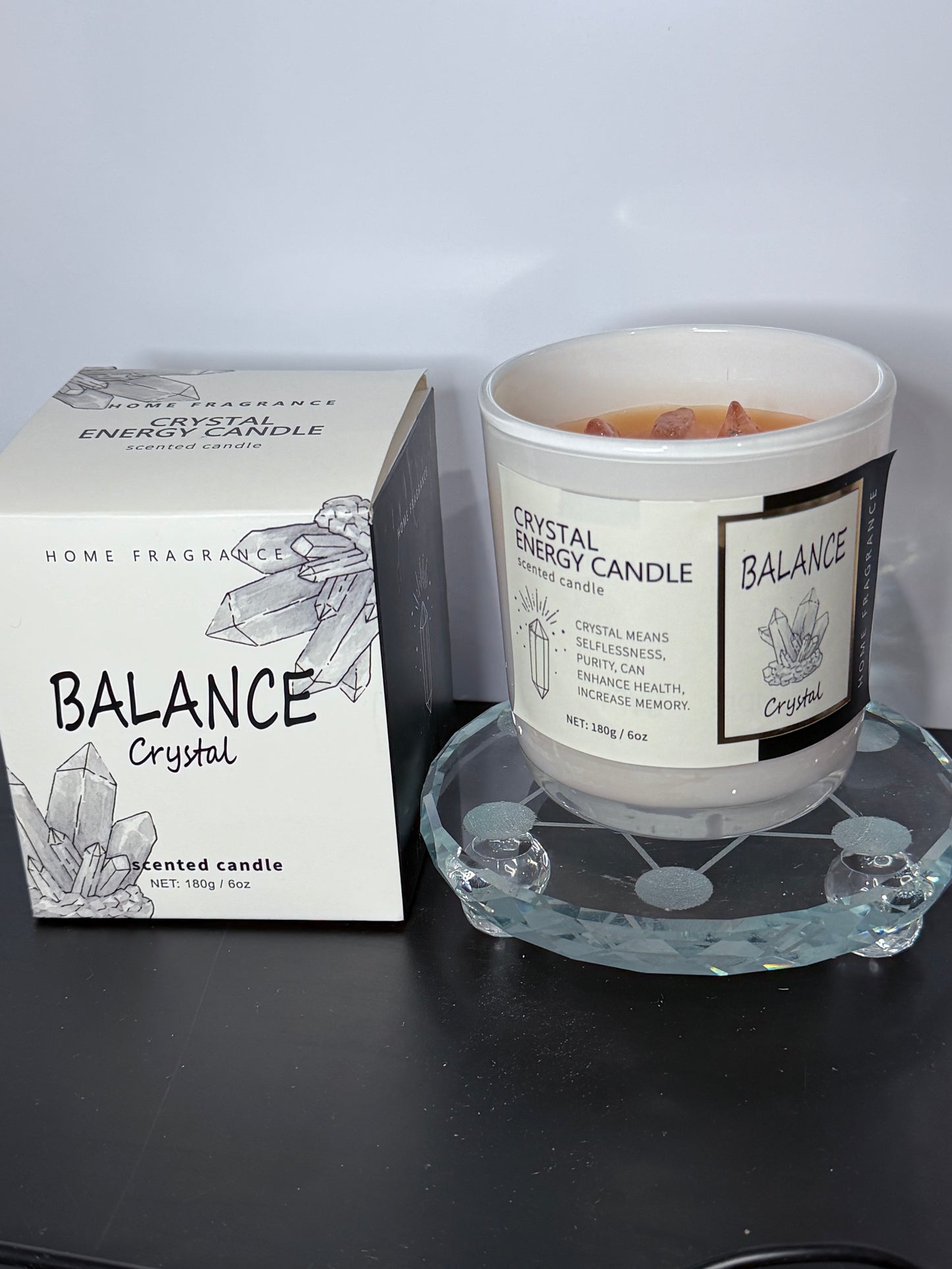 Balance Crystal Energy Candle – Clear Quartz | 180g
