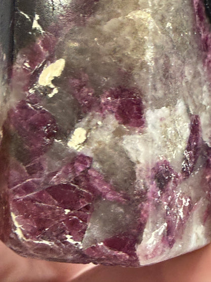 Pink Tourmaline in Quartz Crystal Tower – 9.2cm | 155g D
