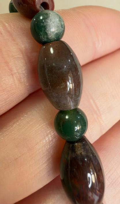 Ocean Jasper Bracelet – Oval & Round Beads