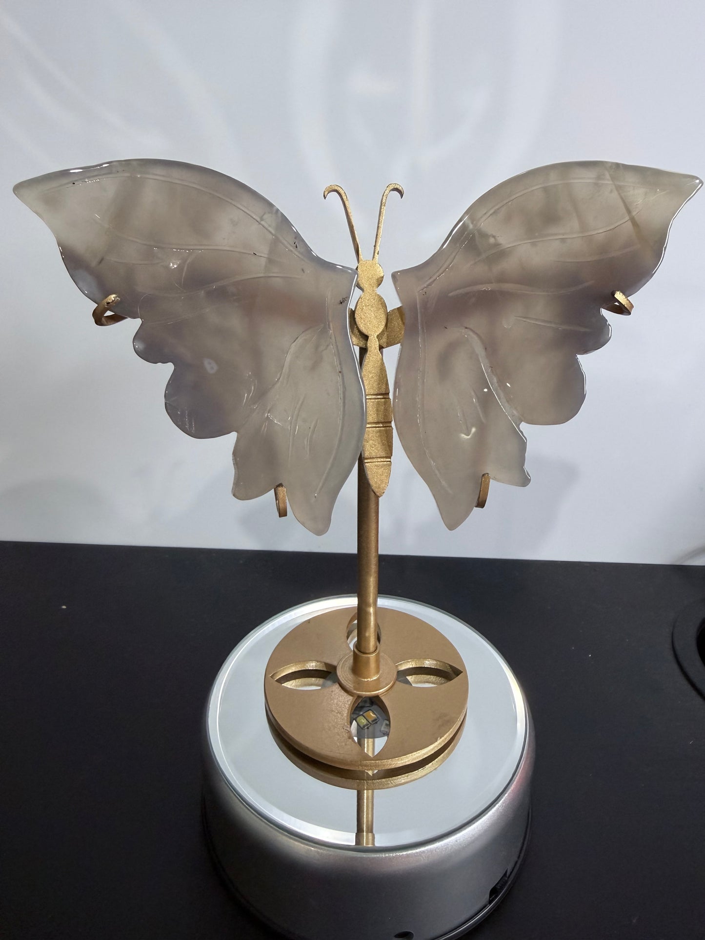Grey Agate Butterfly Crystal Display on Stand – 15 cm

Calm • Balance • Gentle Grounding