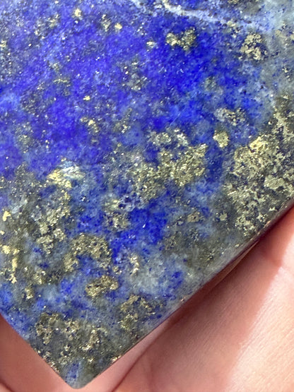 Natural Lapis Lazuli Heart with Pyrite | 5.2 cm | 60g E
