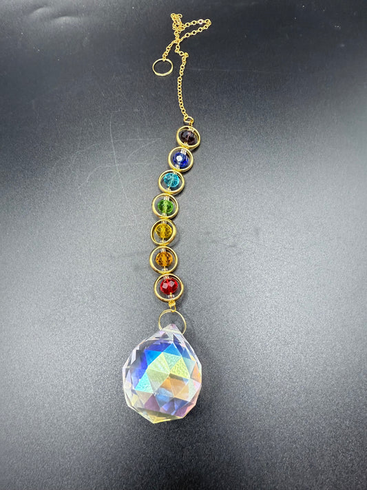 Chakra Rainbow Crystal Suncatcher