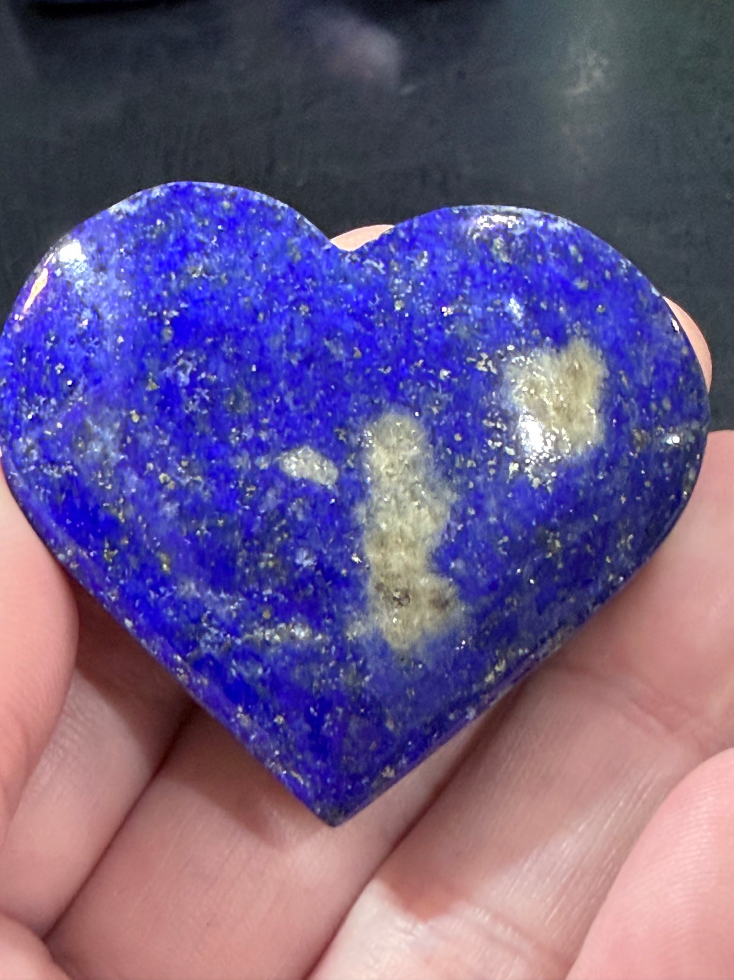 Natural Lapis Lazuli Heart with Pyrite | 4.8 cm | 61g C