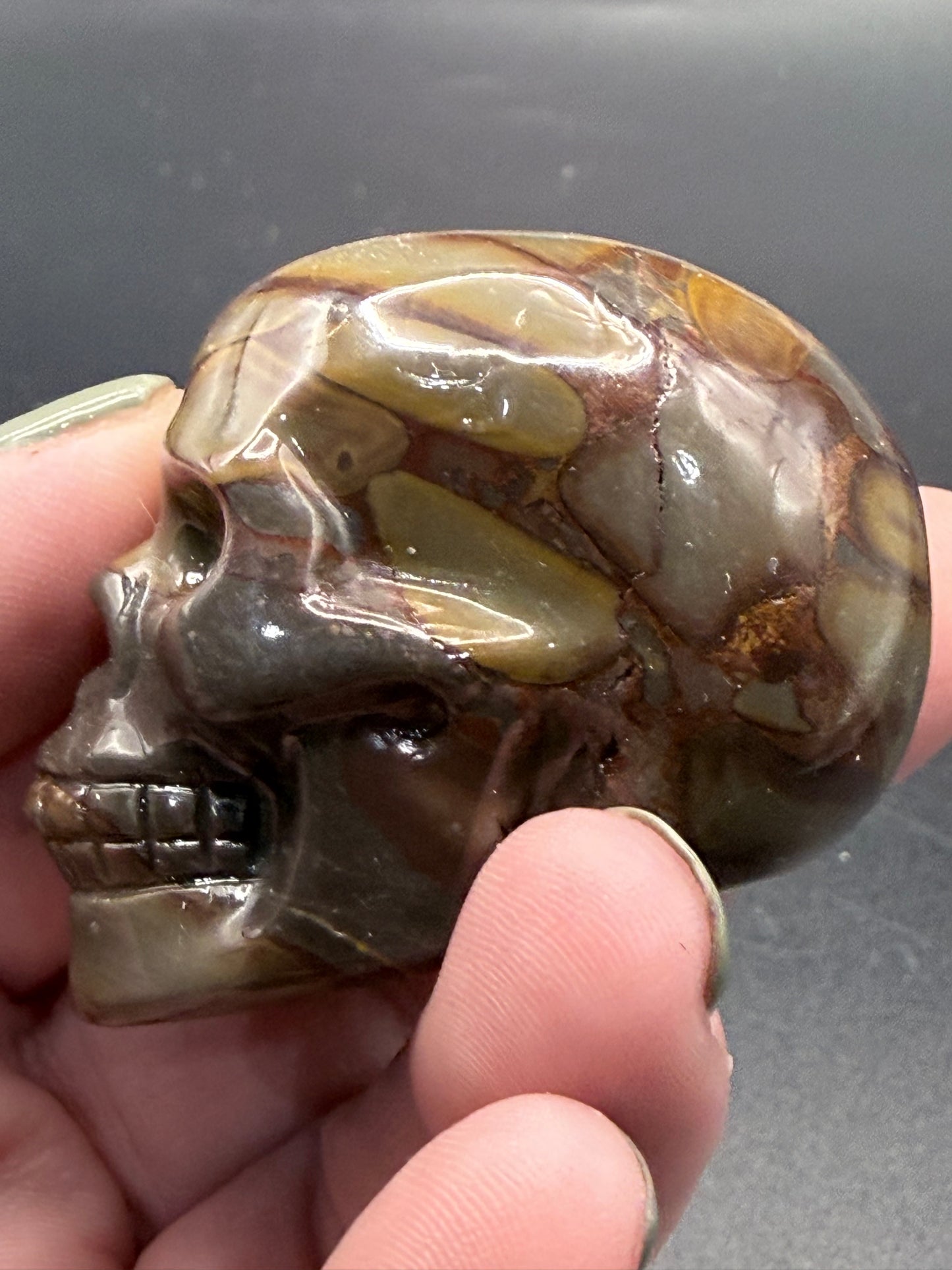 Fruit Jasper Skull