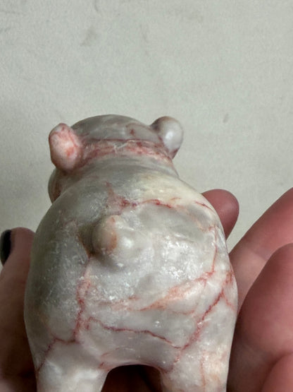 Red Vein Jasper Pig Carving – 9.5 cm