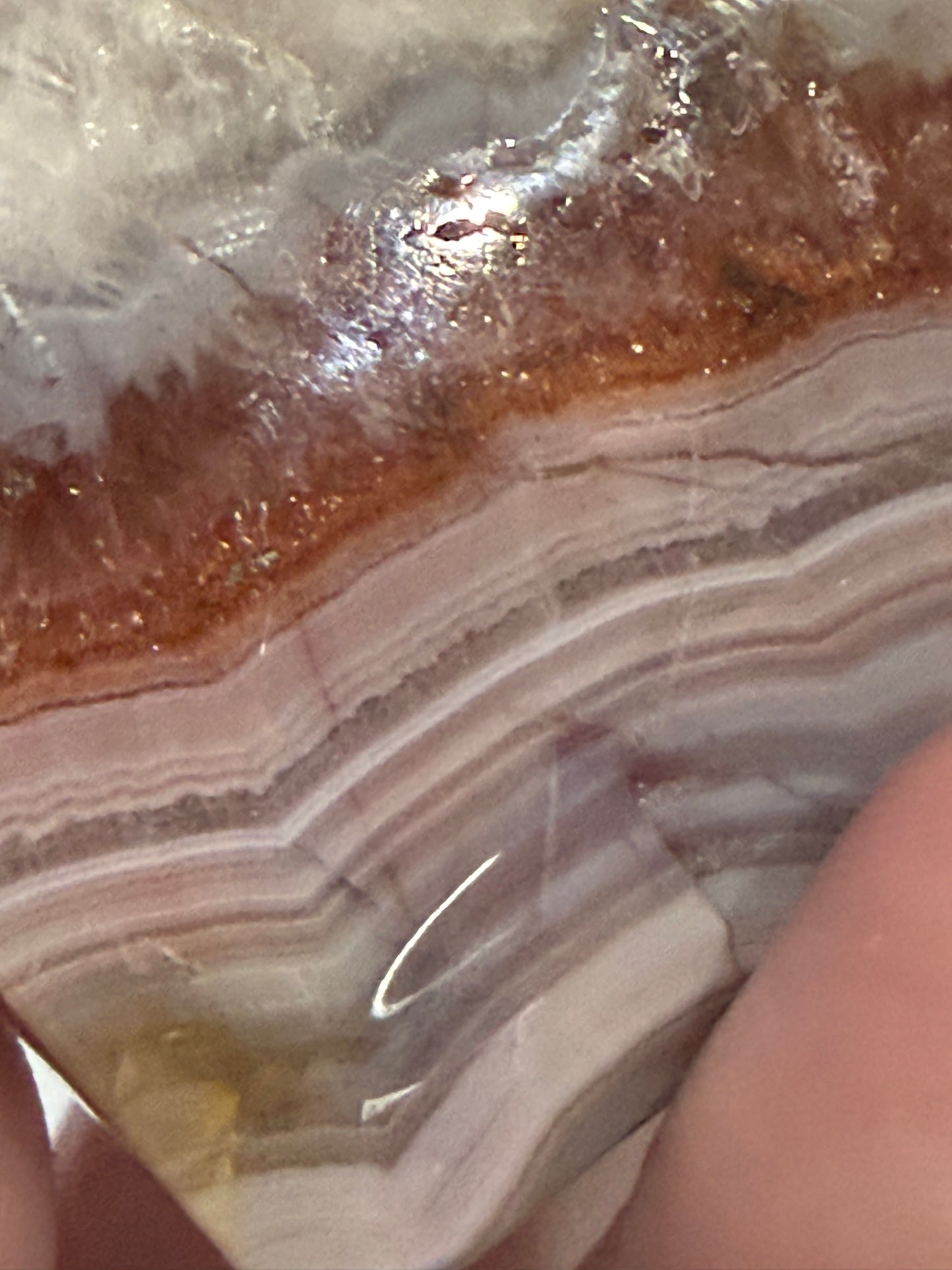 Amethyst & Banded Agate Heart 93g | 6.3 × 5.7 cm | Self-Standing G