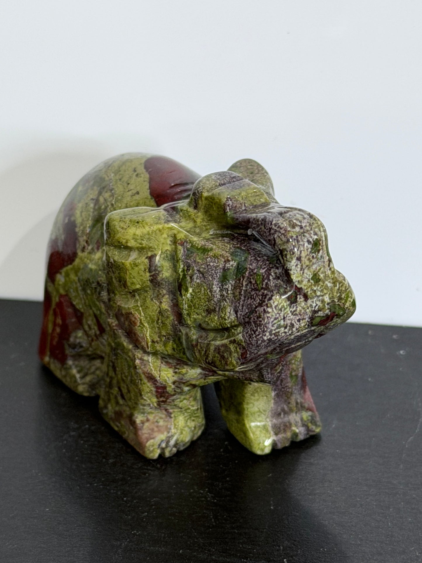 African Bloodstone Elephant Carving – 5 cm