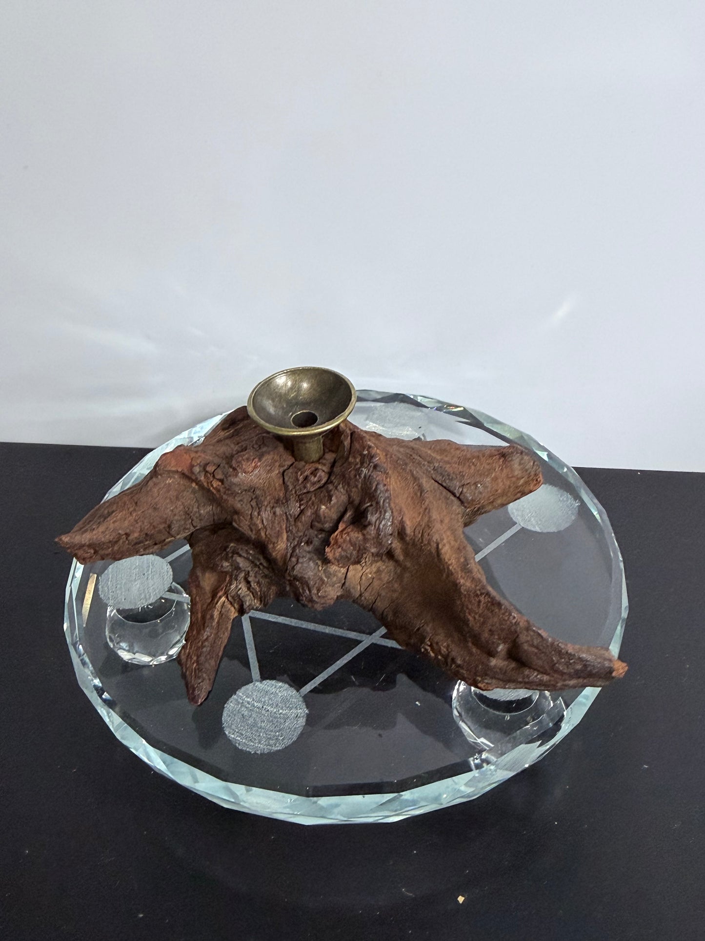 Natural Driftwood Sphere Stand D