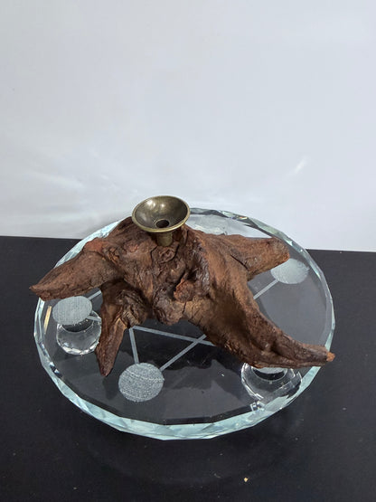 Natural Driftwood Sphere Stand D