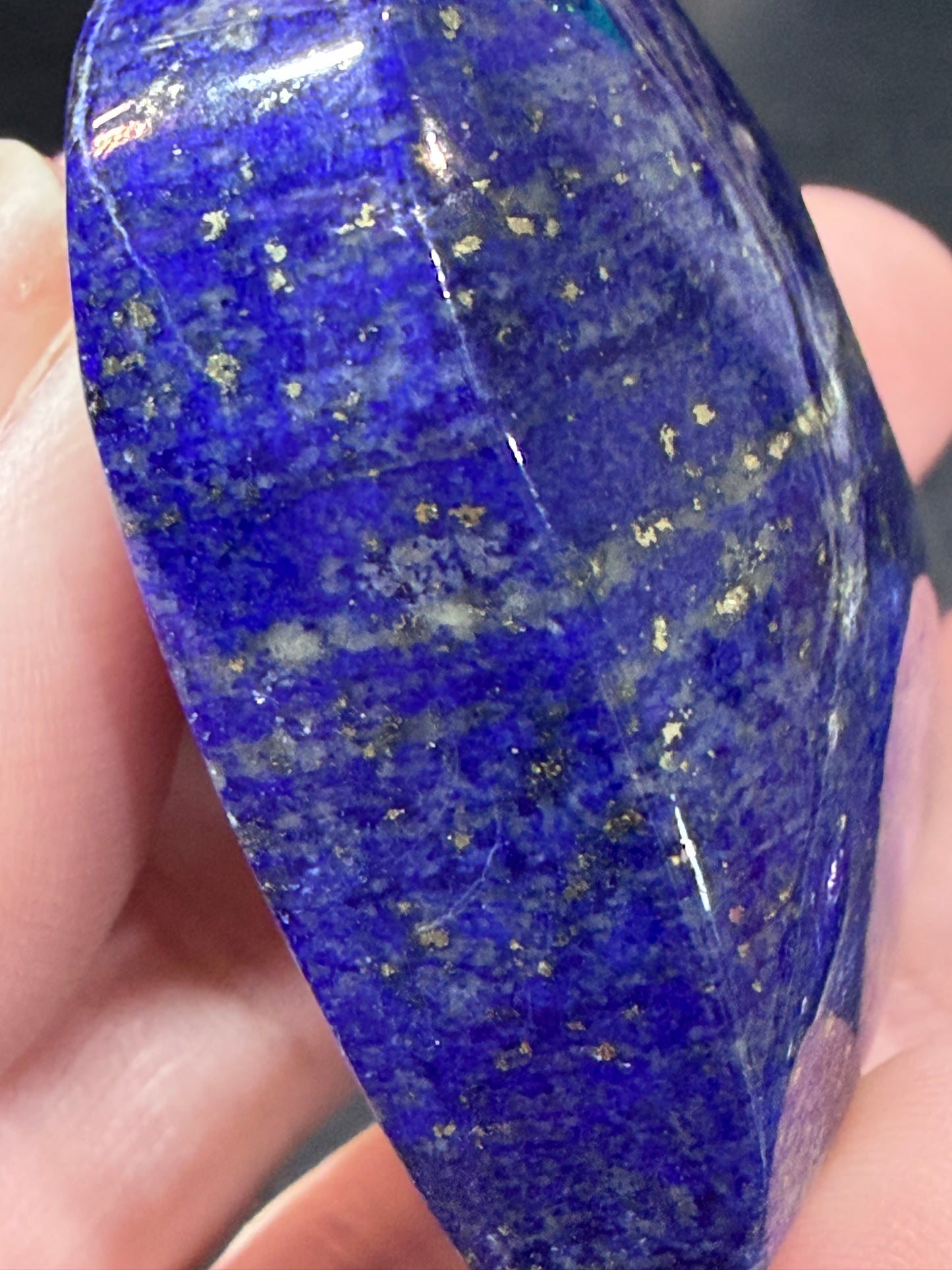 Lapis Lazuli Heart – Deep Blue with Natural Pyrite | 4.4 cm | 61g A