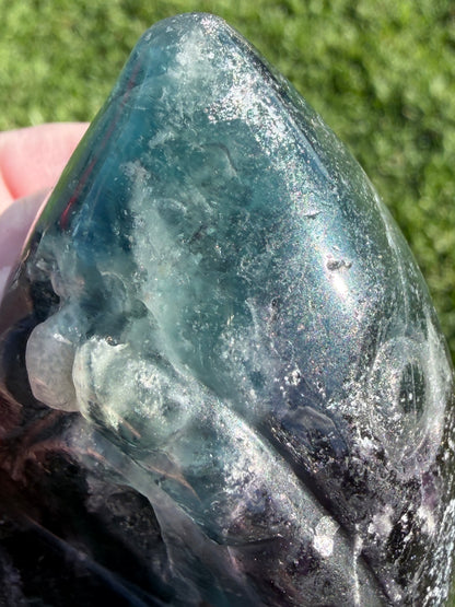 Blue Fluorite Shark Carving 7.2cm | 242g
