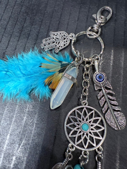 Dreamcatcher Opalite Keychain