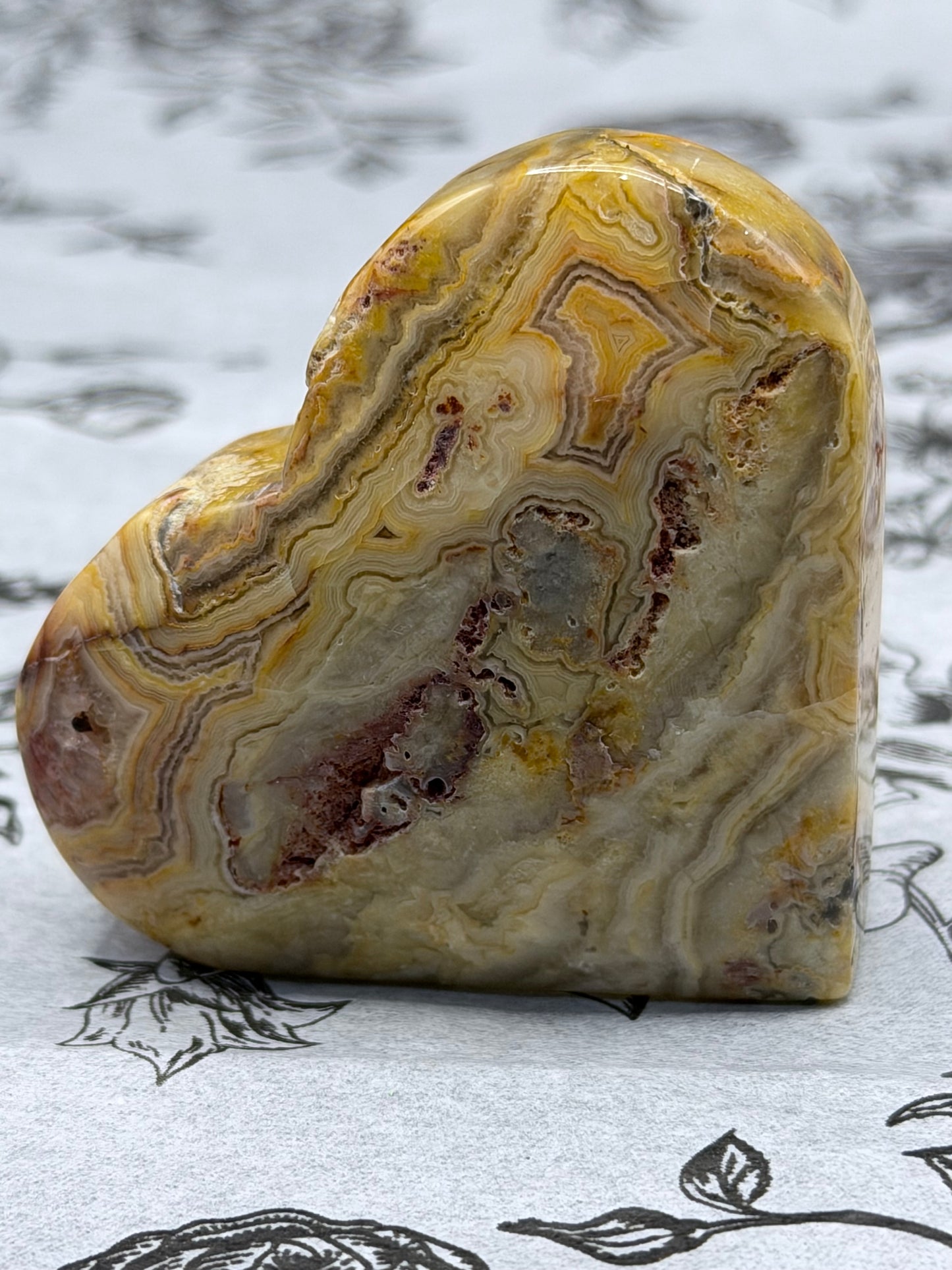 🇦🇺 Australia Map Crazy Lace Agate Heart