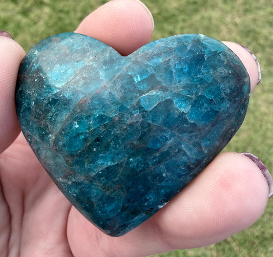 Blue Apatite Heart