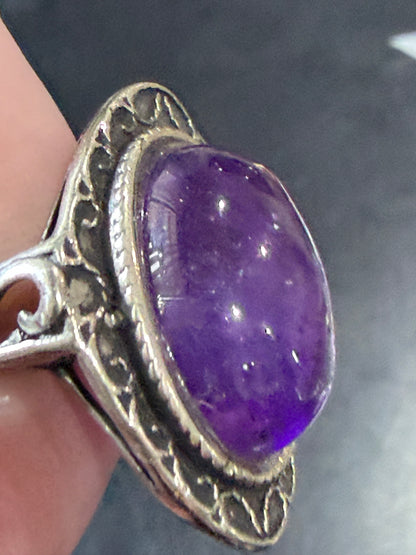 Natural Amethyst Ring | Adjustable Crystal Ring