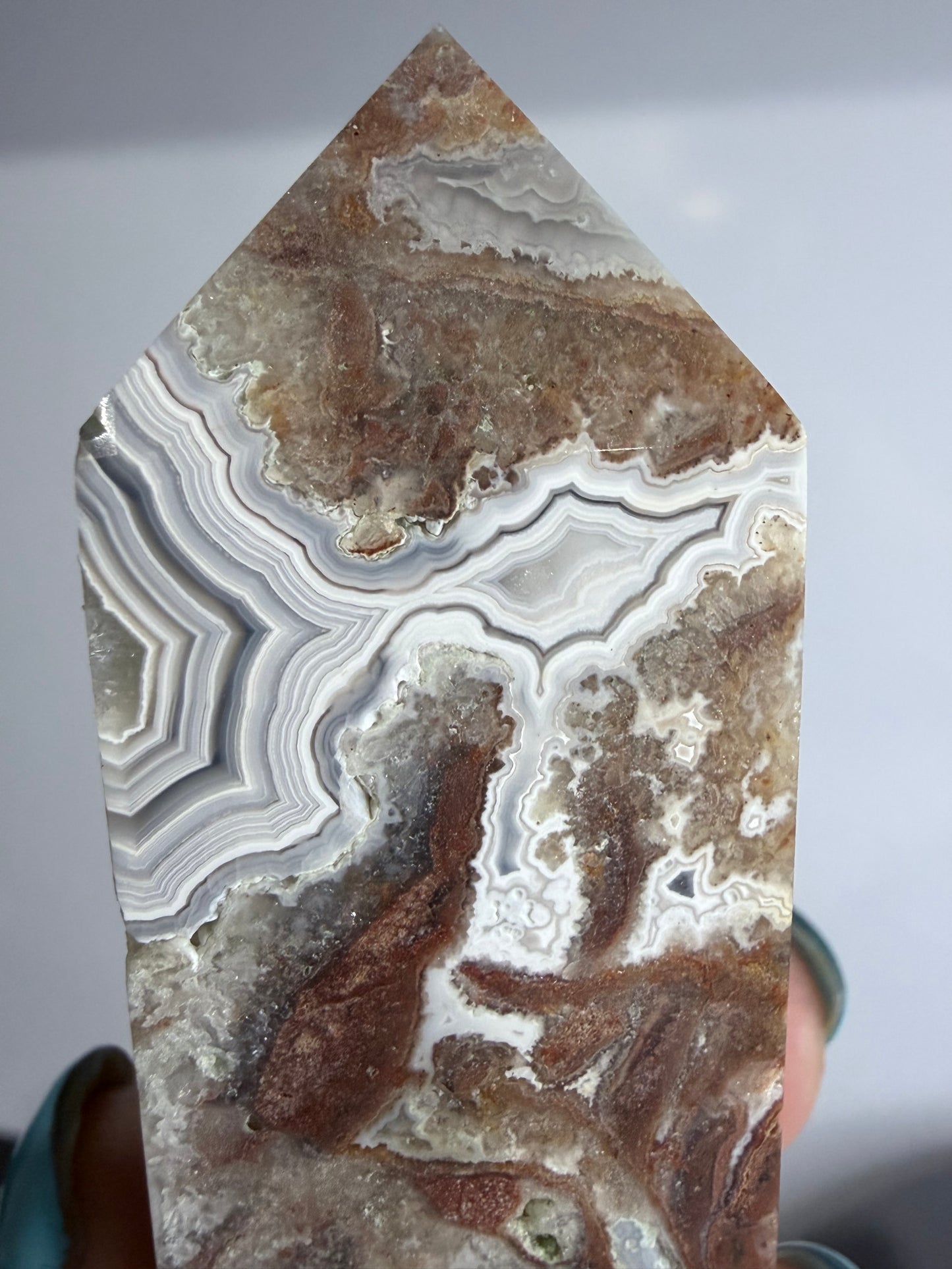 Mexican Lace Agate Tower A -