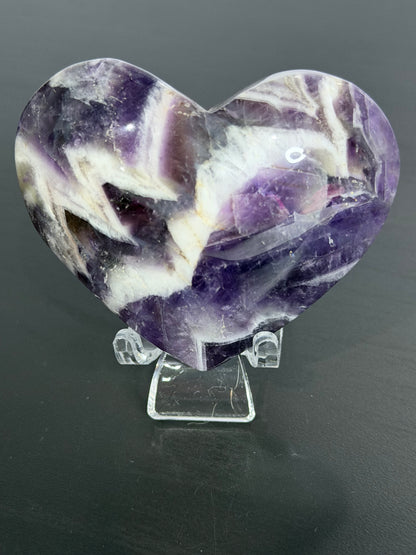 Chevron Amethyst Heart B