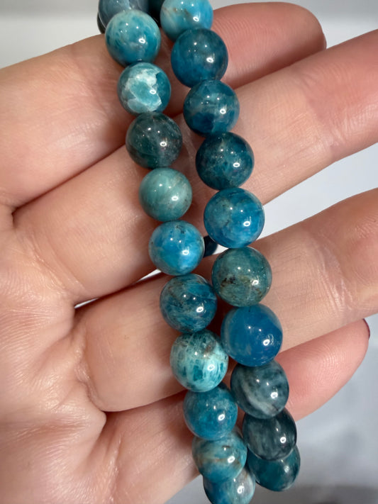 8mm Blue Apatite Bracelet

Motivation • Clarity • Personal Growth