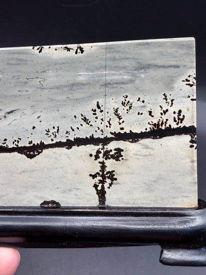 Dendritic Picture Jasper Slab on Stand