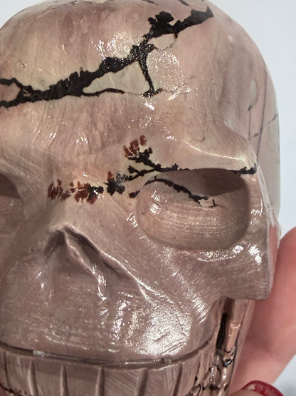 Picture Jasper Skull Carving – 338g