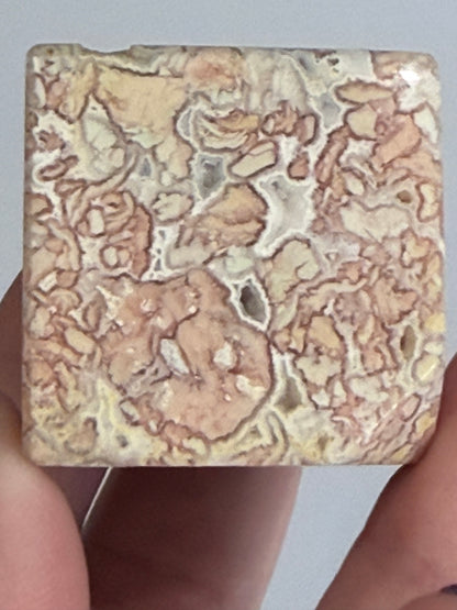 Pink Agate Druzy Floating Cube 3.6cm 110g B