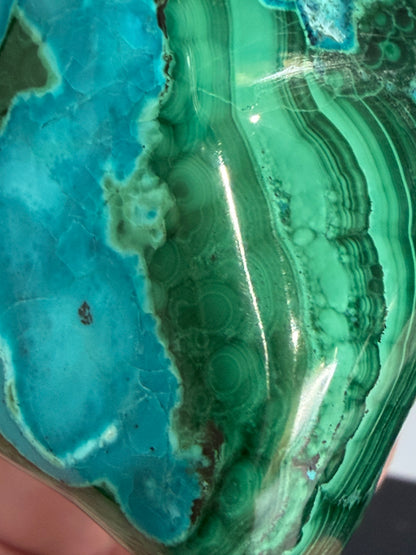 Chrysocolla with Malachite Freeform Premium– Madagascar – 275g -