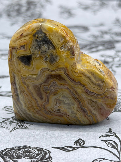 🇦🇺 Australia Map Crazy Lace Agate Heart