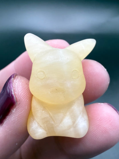 Pikachu-Style Crystal Carvings