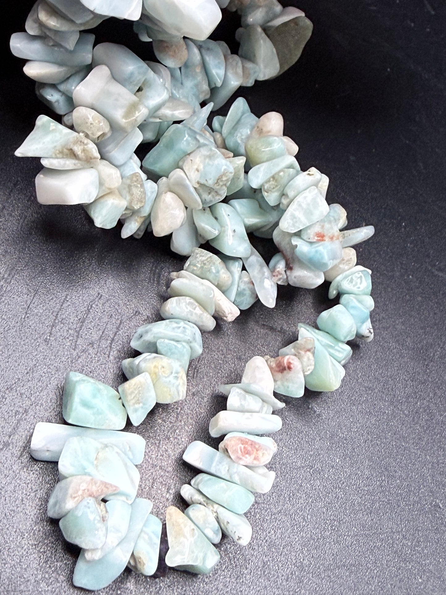 Larimar Chip Necklace & Bracelet