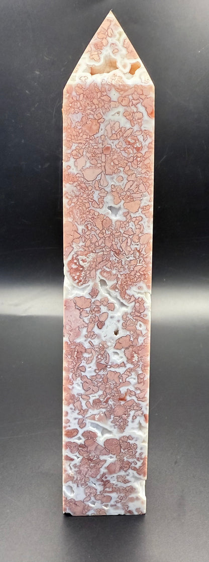Pink Petal (Cotton Candy) Agate Statement Tower