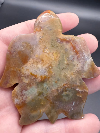 Ocean Jasper Turtle Carving