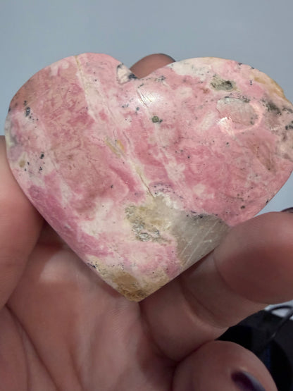 Pink Rhodonite Heart (Peru) C