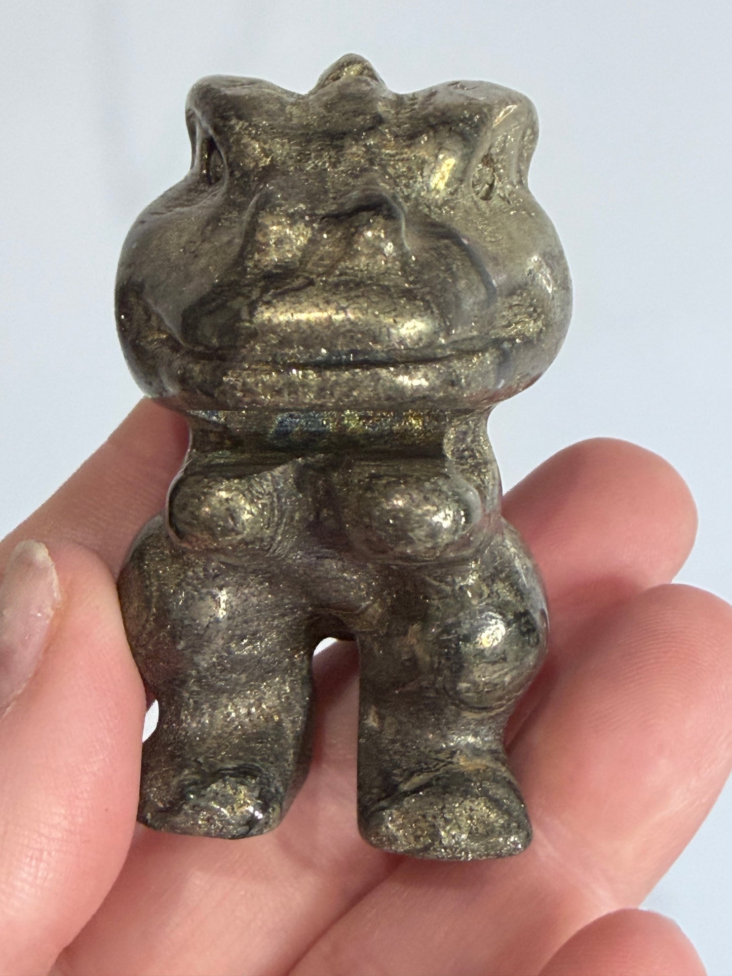 6cm Pyrite T-Rex Crystal Carving