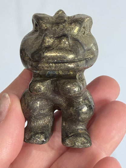 6cm Pyrite T-Rex Crystal Carving
