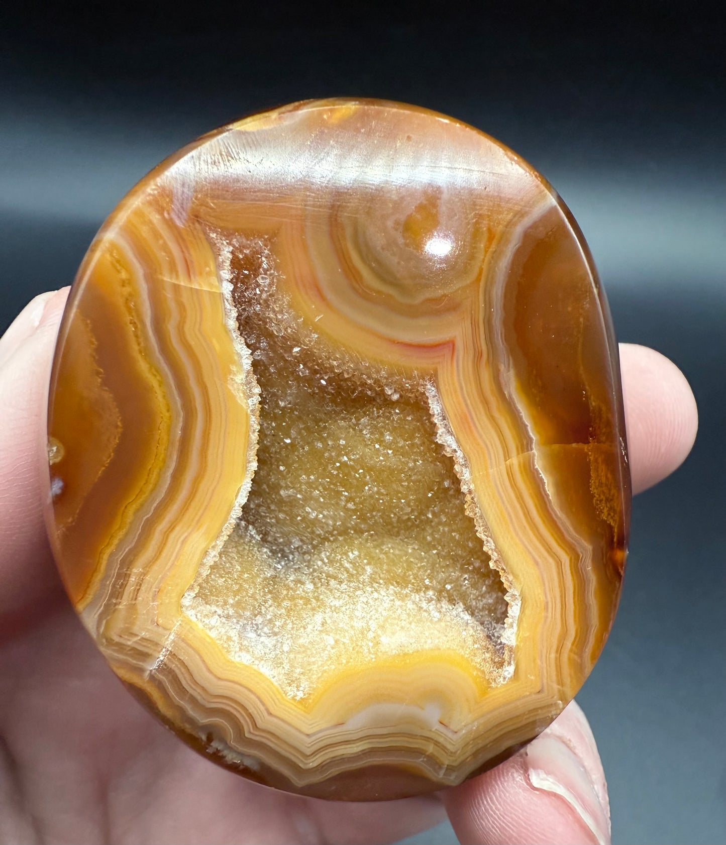 Carnelian Agate Druzy Freeform
