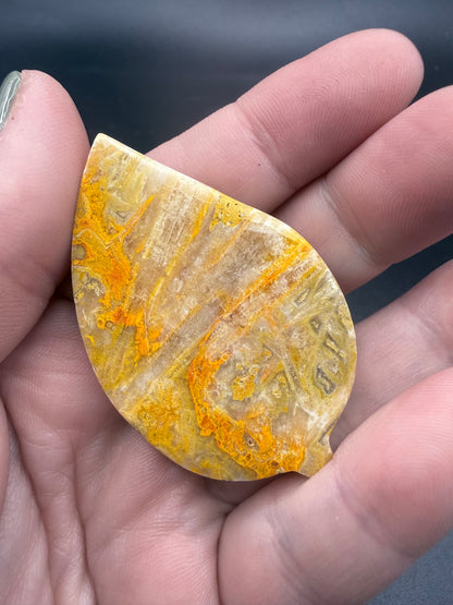 Bumblebee Jasper Leaf Carving