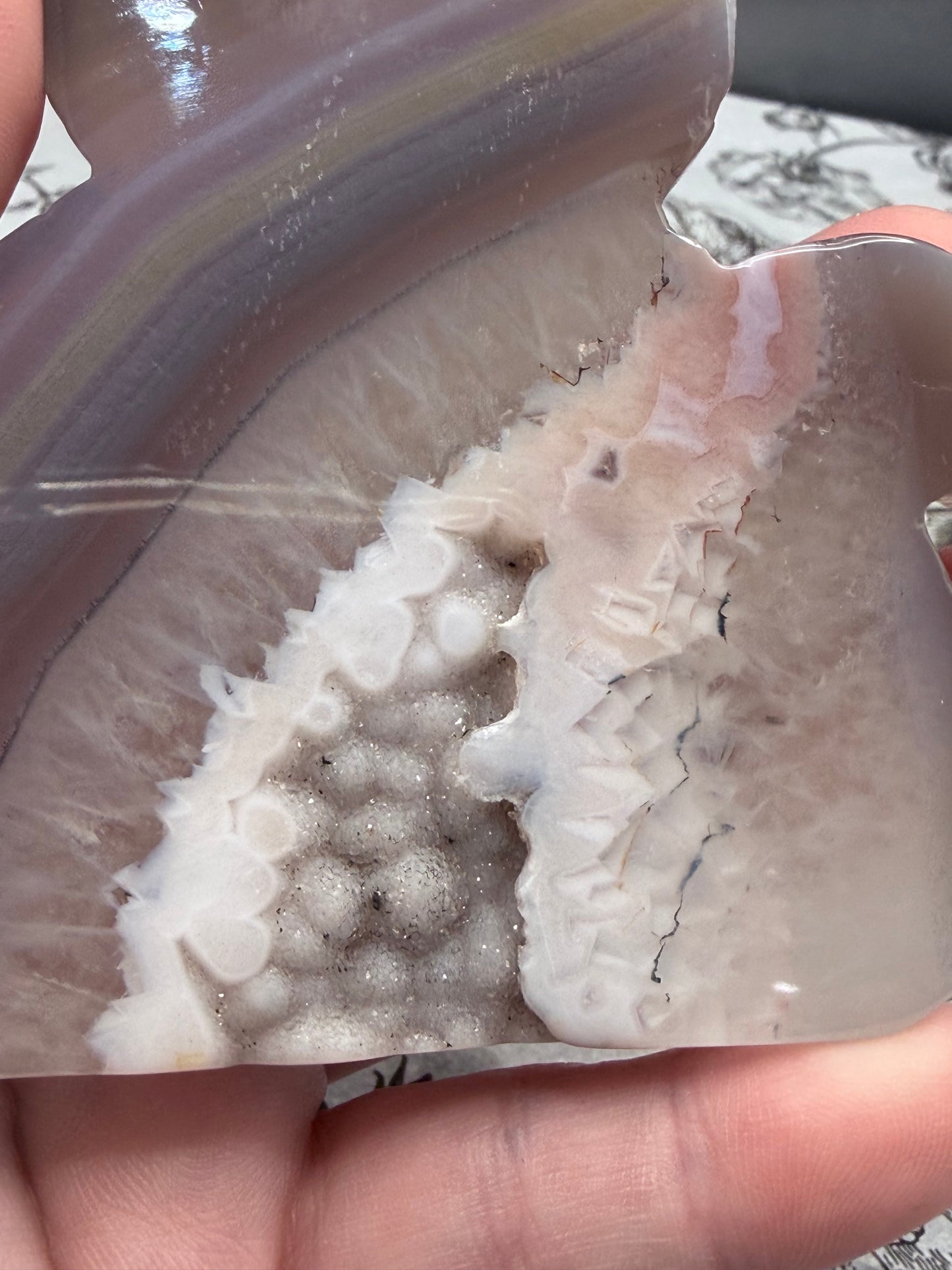 Druzy Agate Cat Geode — 156g | 9.2 x 9.1cm