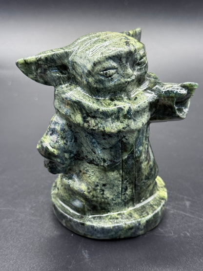 Serpentine Jade “Yoda” Carving 537g 10cm