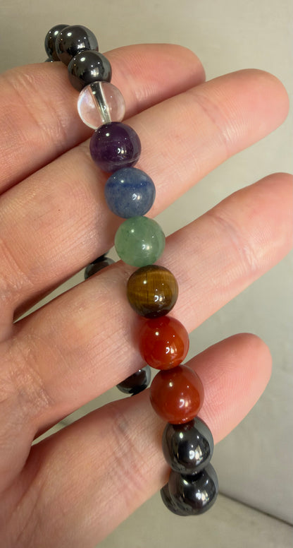 8MM Hematite Chakra Bracelet